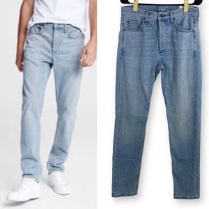RAG & BONE Fit 2 light wash rialto slim mid rise jeans
